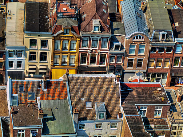 Utrecht city areal view