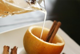 Топол сок од јаболка во крушка