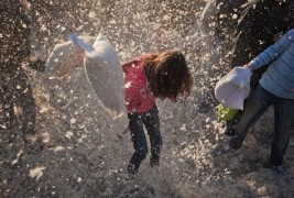 Масовна тепачка со перници