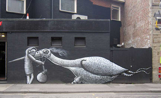 Фантастични црно-бели графити