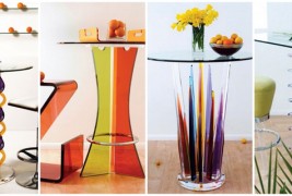 Колоритни стаклени масички за тренди дом