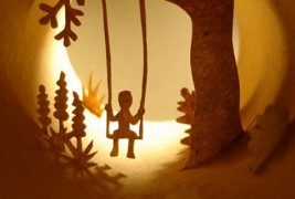 Уметнички сцени во ролни од тоалетна хартија