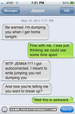 Смешни грешки при куцање СМС пораки