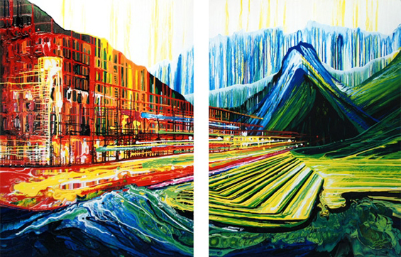 Слика без четка, со помош на гравитацијата