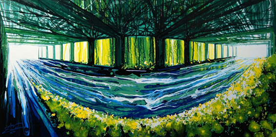 Слика без четка, со помош на гравитацијата