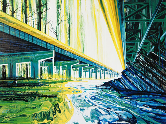 Слика без четка, со помош на гравитацијата