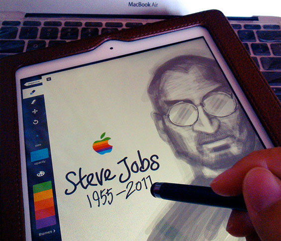 Илустрации во сеќавање на Стив Џобс