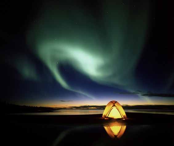 Волшебната поларна светлина на небото