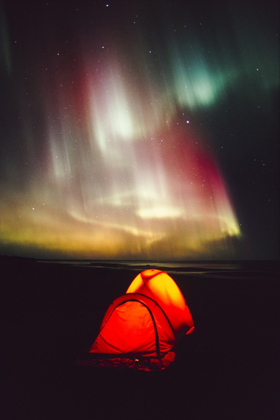 Волшебната поларна светлина на небото