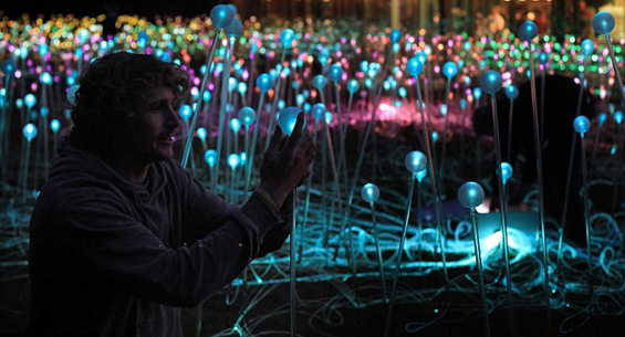 Магична ливада создадена од 5000 божиќни сијалици