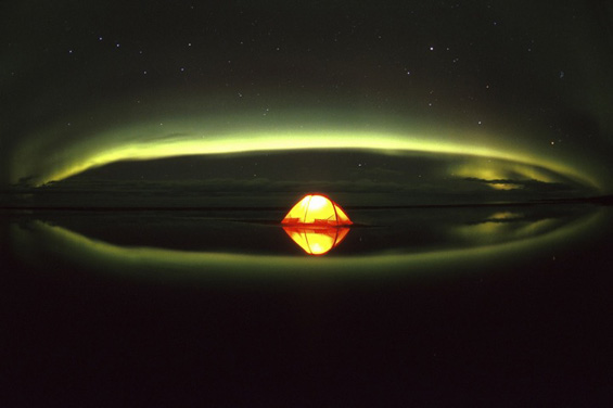 Волшебната поларна светлина на небото