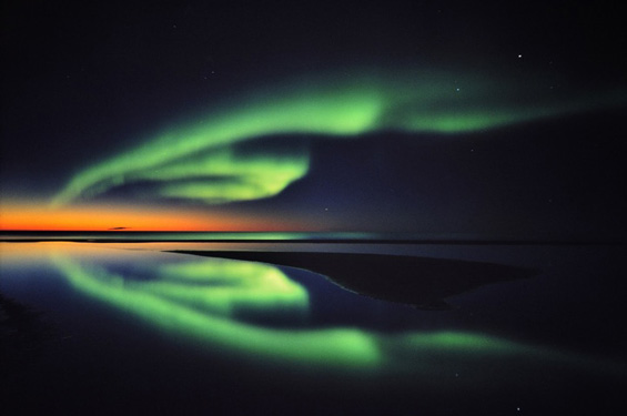 Волшебната поларна светлина на небото