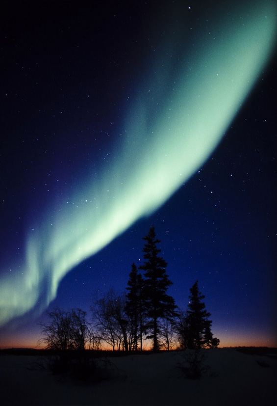 Волшебната поларна светлина на небото