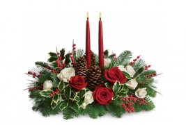 Божиќни цветни декорации