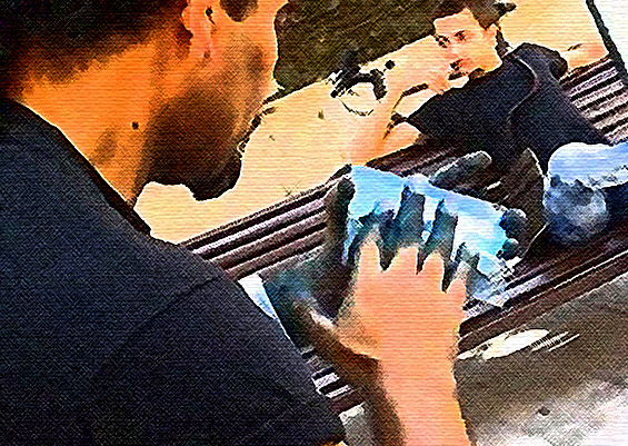 Чилеанец слика уметнички дела за минута и пол