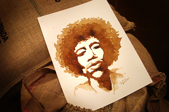 (4) Кафе-арт на лист хартија Кафе-арт на лист хартија