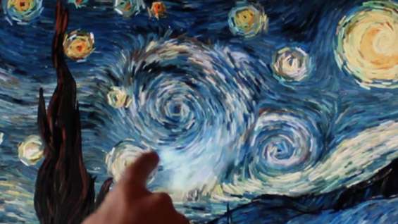 Интерактивна репродукција на „Ѕвездена ноќ“ од Ван Гог