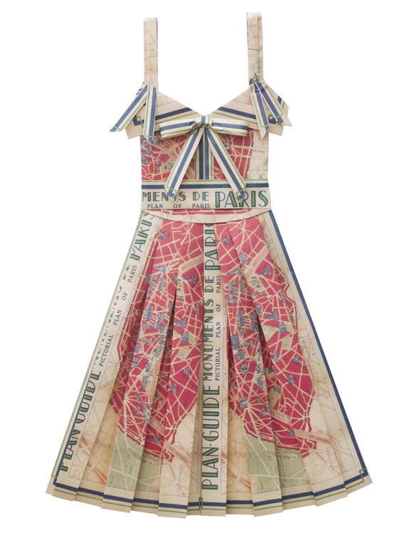 Фустани направени од географски карти