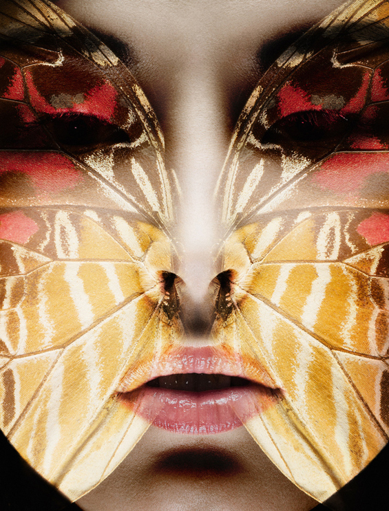 Метаморфоза на женско лице во пеперутка