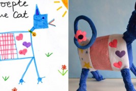 Детски цртежи претворени во плишани играчки