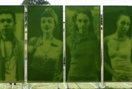 Еко уметност: портрети од вистинска трева