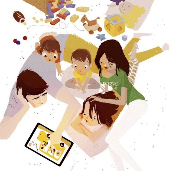 Илустрации од најубавите семејни моменти