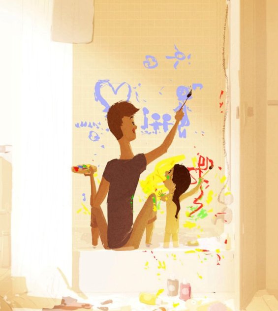 Илустрации од најубавите семејни моменти