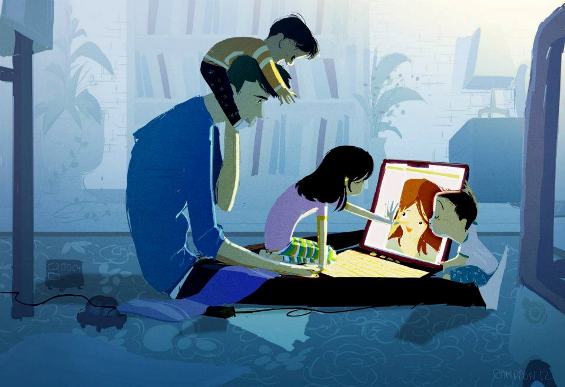 Илустрации од најубавите семејни моменти