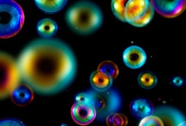 Шарена блиска средба со меури од сапуница