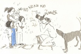 Мајка го црта целиот живот на својот двегодишен син