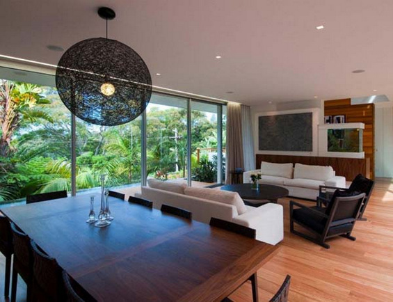 Современи дневни соби со отворен поглед кон надвор