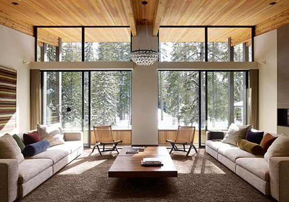 Современи дневни соби со отворен поглед кон надвор