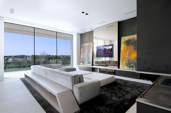 Современи дневни соби со отворен поглед кон надвор