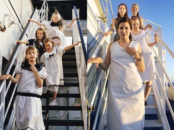 (19) Четири сестри обновуваат фотографии од детството Четири сестри обновуваат фотографии од детството