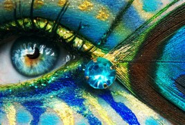 Фантастичен уметнички спој на човечкото око со природата