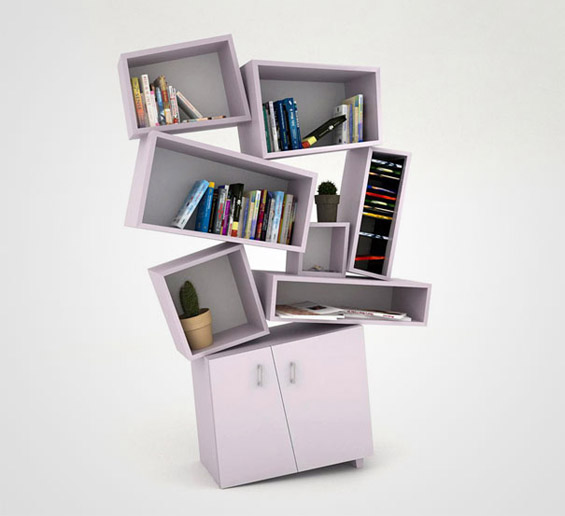 „Откачени“ полици за кул домашни библиотеки