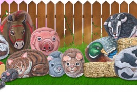 Слатки животинчиња нацртани на камења