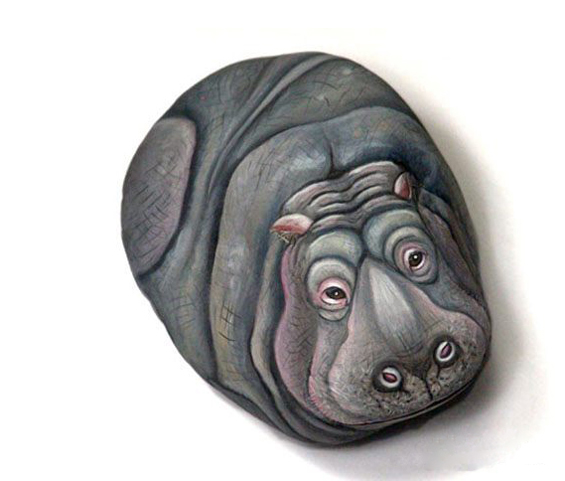 Слатки животинчиња нацртани на камења