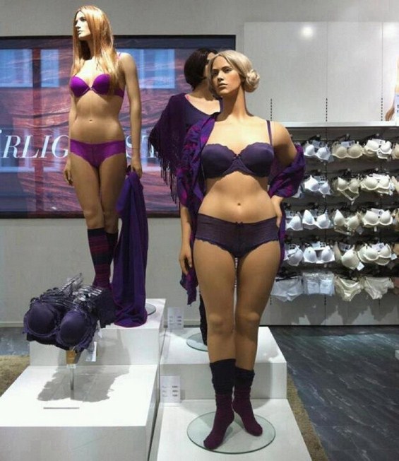 Куклите на излозите во бутиците се здебелуваат?