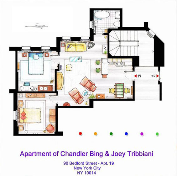 Нацрти на апартманите од најпопуларните ТВ серии