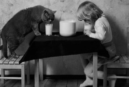 Девојчето и мачето - фотосесија која ќе ви го стопли срцето