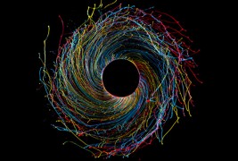 Кружна уметничка експлозија од бои