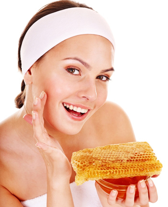 (1) Медена маска против акни Медена маска против акни