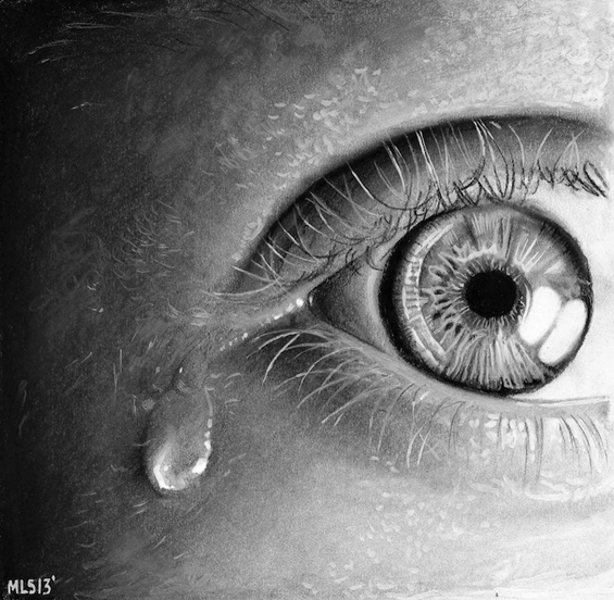 Рефлексија на тагата во човечките очи