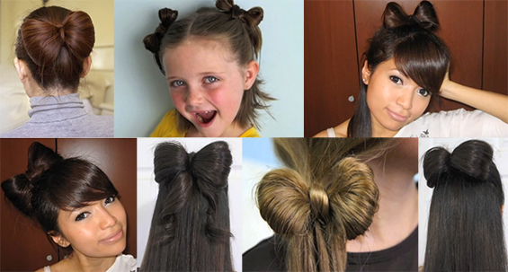 Разни стилови на машна-фризура за долга и за кратка коса