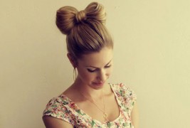 Фризура: пунџа во форма на машна