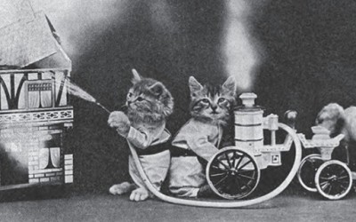 Слатки фотографии со мачки и кучиња стари повеќе од 100 години
