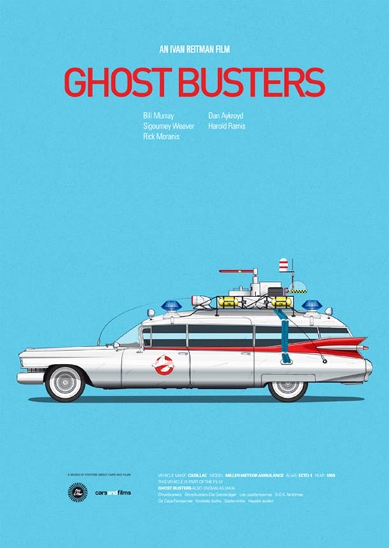 Постери со култни возила од филмски класици