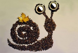 Сцени со зрна кафе инспирирани од цртаните филмови