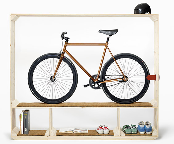 Минималистичка и креативна полица за вашиот велосипед